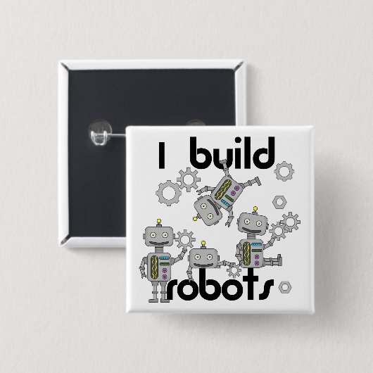 Ich baue Roboter Button (Vorne & Hinten)