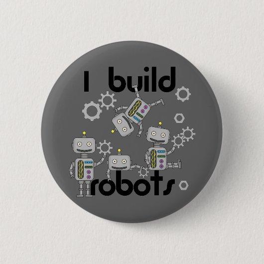 Ich baue Roboter Button (Vorderseite)