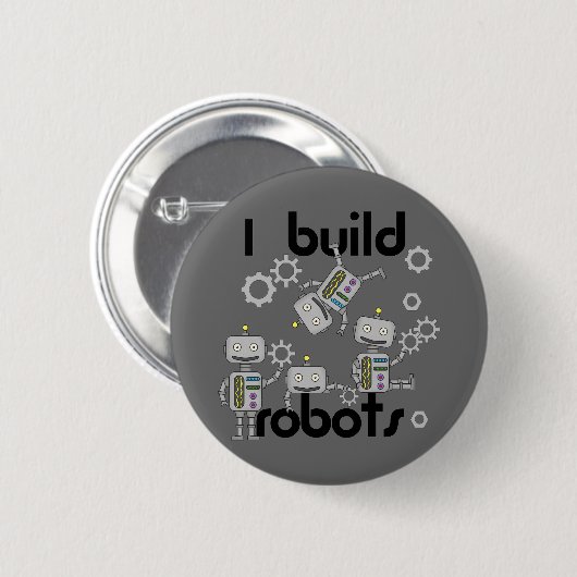 Ich baue Roboter Button (Vorne & Hinten)