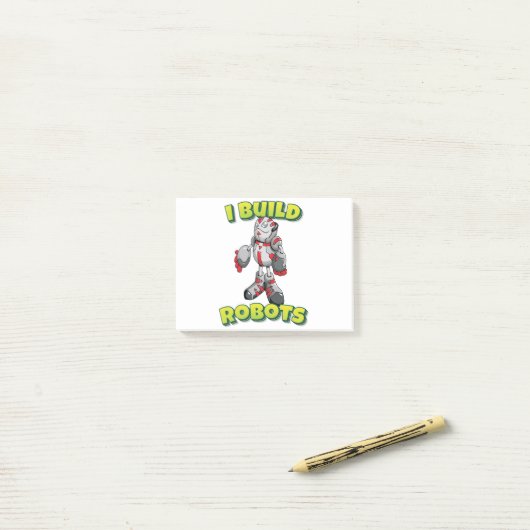 Ich baue Roboter Post-it Klebezettel (Auf Schreibtisch)