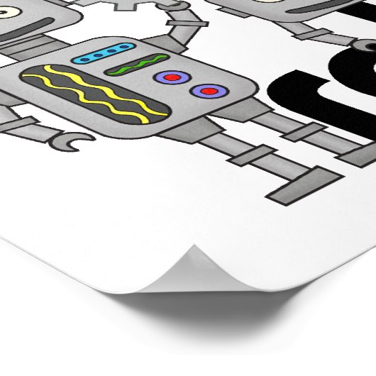 Ich baue Roboter Poster (Ecke)