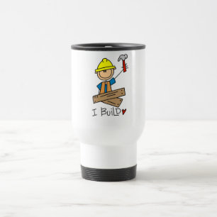 Ich baue Stockfigur Zimmermann T-Shirts Reisebecher