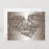 Ich baute eine Wand um mein Herz Postkarte (Vorne/Hinten)