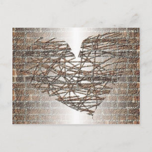 Ich baute eine Wand um mein Herz Postkarte