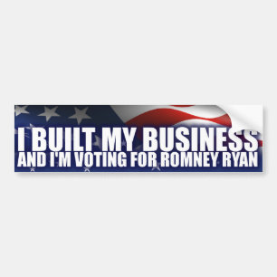 Ich baute mein Geschäft - Romney Ryan auf Autoaufkleber
