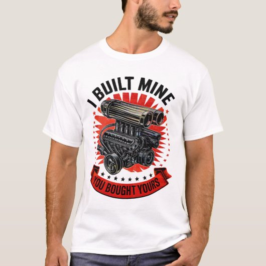 Ich baute meinen, den du dir deinen Funny Car Mech T-Shirt (Vorderseite)