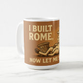Ich baute Rom Ziegenbecher Kaffeetasse (Vorderseite Links)