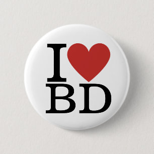 Ich ❤️ BD Gebäude Dept. für CUSTOM-Buttone von Mit Button