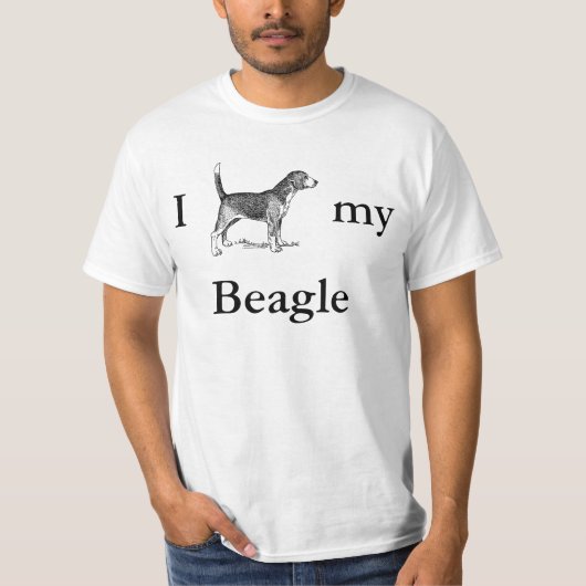 Ich Beagle meinen Beagle T-Shirt (Vorderseite)