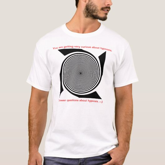 Ich beantworte Hypnose-Fragen über Hypnose-Spirale T-Shirt (Vorderseite)