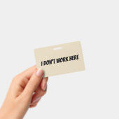 Ich bearbeite nicht hier Aufsichtskraft-Abzeichen Ausweis (Handheld)