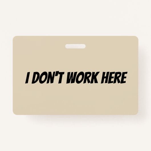 Ich bearbeite nicht hier Aufsichtskraft-Abzeichen Ausweis (Vorderseite)