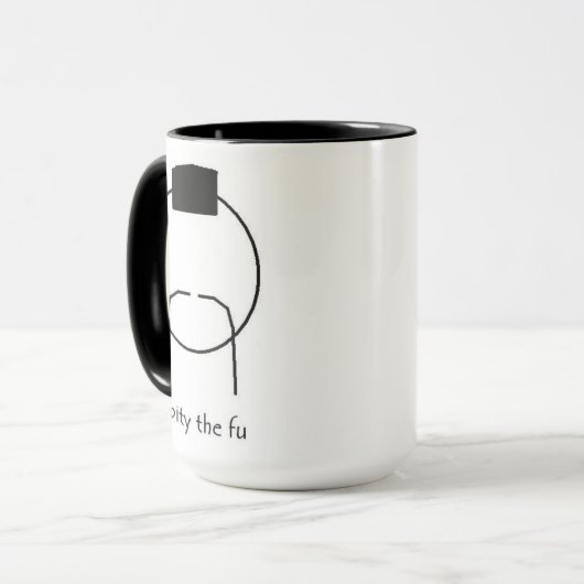 Ich bedauere die fu-Tasse Tasse (Vorderseite Links)