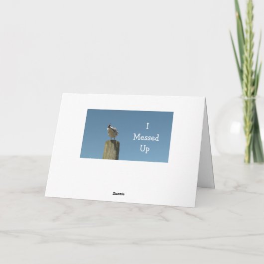 Ich bedauere die Karte (Rückseite)