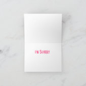 Ich bedauere die Karte (Innenseite)