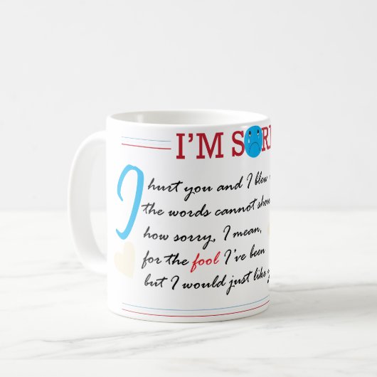 Ich bedauere die Tasse (Vorderseite Links)