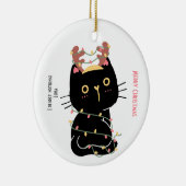 Ich bedauere nichts frohe Weihnachten Keramik Ornament (Rechts)