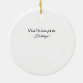 Ich bedauere nichts frohe Weihnachten Keramik Ornament (Hinten)