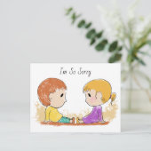 Ich bedauere Niedliche Postkarte (Stehend Vorderseite)