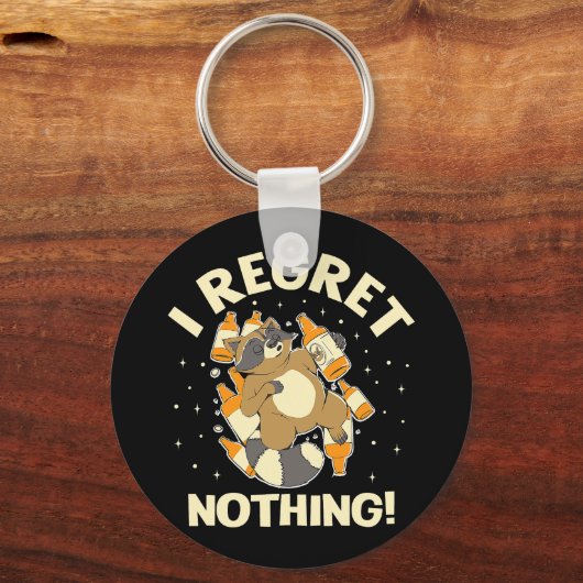 Ich bedaure Nothing Raccoon Lover Trash Panda Schlüsselanhänger (Vorderseite)