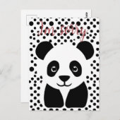Ich bedaure Panda Custom Postkarte (Vorne/Hinten)