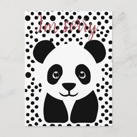 Ich bedaure Panda Custom Postkarte (Vorderseite)