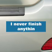 Ich beende nie alles autoaufkleber (Auf Auto)