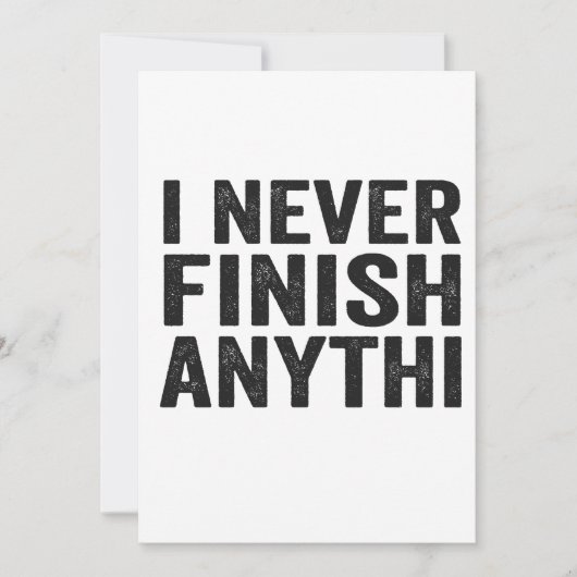 Ich beende nie etwas Funny Adhd Psychische Gesundh Einladung (Vorderseite)
