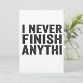 Ich beende nie etwas Funny Adhd Psychische Gesundh Einladung (Stehend Vorderseite)