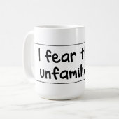 Ich befürchte das nicht vertraute kaffeetasse (Vorderseite Links)