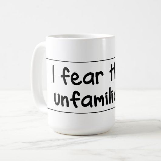 Ich befürchte das nicht vertraute kaffeetasse (Vorderseite Links)