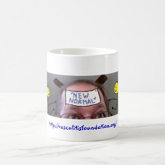 Ich beginne, das Zeichen ~ "neuen Normal " zu Kaffeetasse (Mittel)