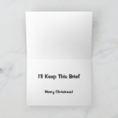 Ich Behalt diesen Brief - Frohe Weihnachten! Karte (Innenseite)