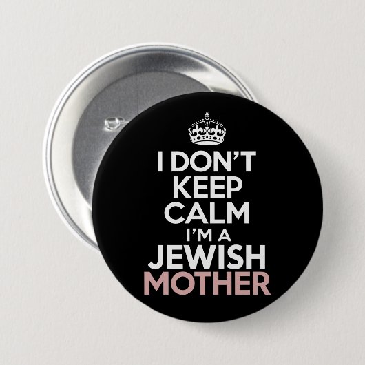Ich Behalt nicht, dass ich eine jüdische Mutter Ha Button (Vorne & Hinten)