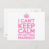 Ich Behalt nicht, dass ich heiraten werde Postkarte (Vorne/Hinten)