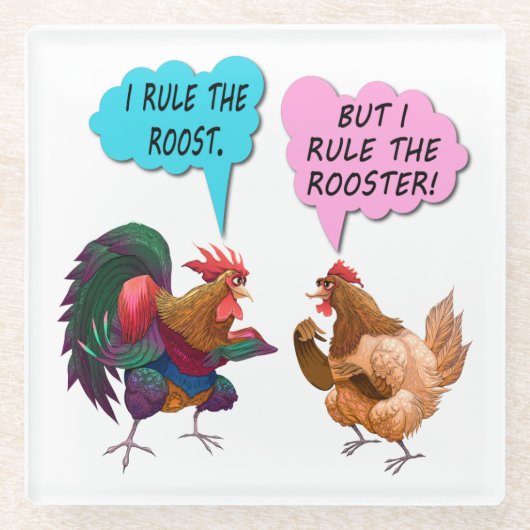 Ich beherrsche den Rost Glasuntersetzer (Vorderseite)