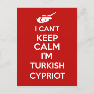 Ich Behielt Calm Im Türkisch-Zyprer Postkarte