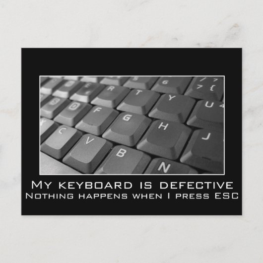 Ich behielt zu fliehen, aber ich bin immer noch hi postkarte (Vorderseite)