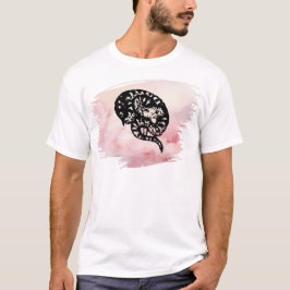 Ich beiße Bull Schlange auf rosa T-Shirt