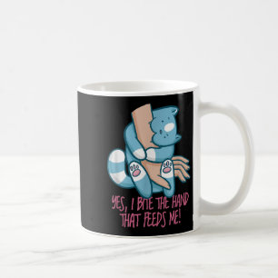 Ich beiße die Hand, die mir Füttre _ Funny Cat Zit Kaffeetasse