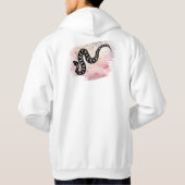 Ich beiße Massasauga Rattle Snake auf Pink Hoodie (Rückseite)