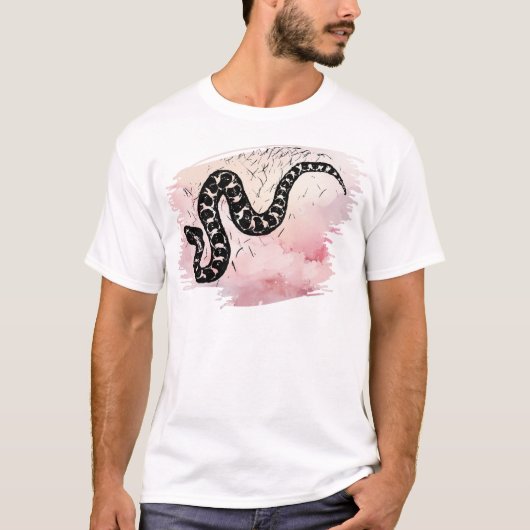 Ich beiße Massasauga Schlange auf Pink T-Shirt (Vorderseite)