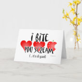 Ich beiße, schreien Sie und i-wirklich Fräulein Karte (Gelbe Blume)