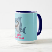 Ich beiße, wen ich Gewollt habe - Funny Cartoon Sh Tasse (VorderseiteRechts)