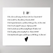 Ich bejahe Christliches Poster (Vorne)