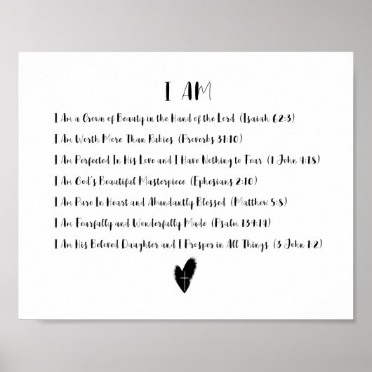 Ich bejahe Christliches Poster (Vorne)