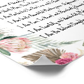 Ich bejahe floral Christlich Poster (Ecke)