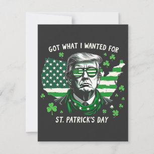 Ich bekam, was ich zum St. Patrick's Day wollte Tr Mitteilungskarte
