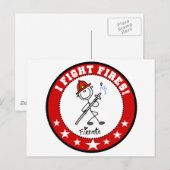 Ich bekämpfe Brände Feuerwehrmann Postkarte (Vorne/Hinten)
