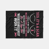 Ich bekämpfe Brustkrebs N Won Breast Cancer Awaren Fleecedecke (Vorderseite (Horizontal))